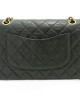 Chanel Double flap Leather Black Bag