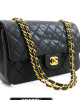 Chanel Double flap Leather Black Bag