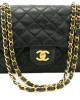 Chanel Double flap Leather Black Bag