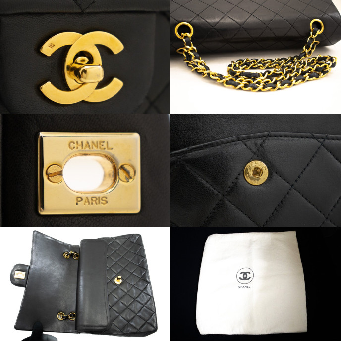 Chanel Double flap Shoulder Black Bag