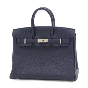 Hermes Birkin 25 Navy Bag