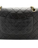 Chanel Double flap Leather Black Bag For Women's