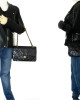 Chanel Double flap Leather Black Bag For Women's