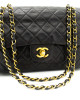 Chanel Double flap Leather Black Bag For Women's