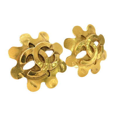Chanel Coco Mark Metal Gold Earring