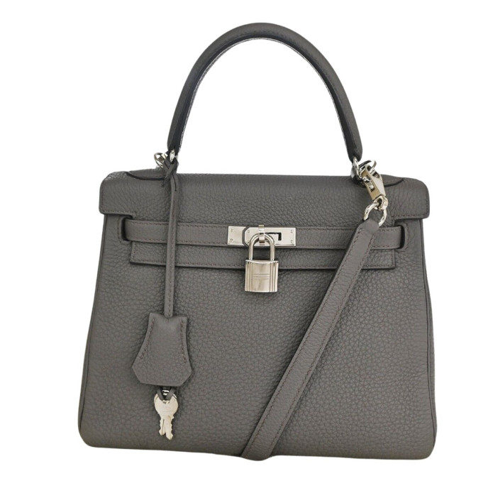 Hermes Kelly 25 Grey Bag