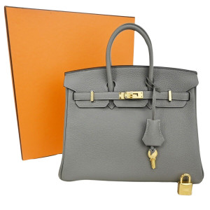 Hermes Birkin 25 Grey Bag