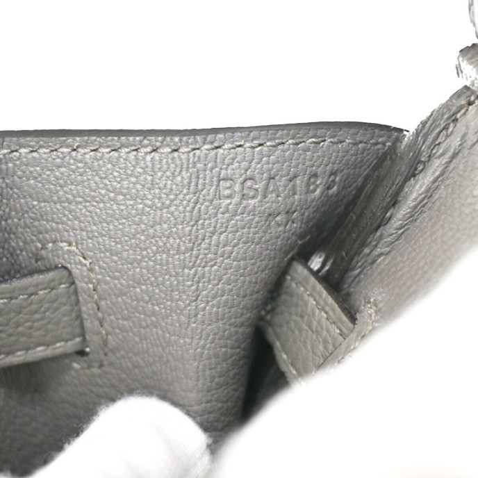 Hermes Birkin 25 Grey Bag