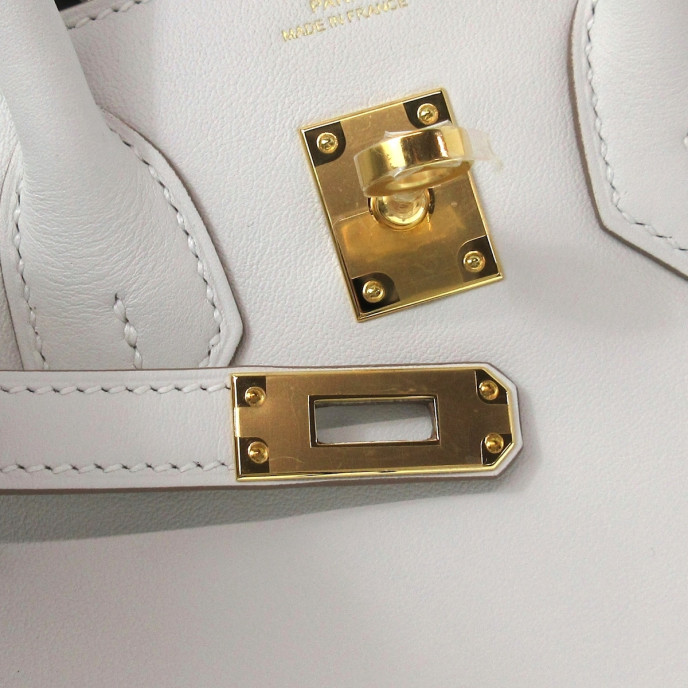 Hermes Birkin 25 White Bag