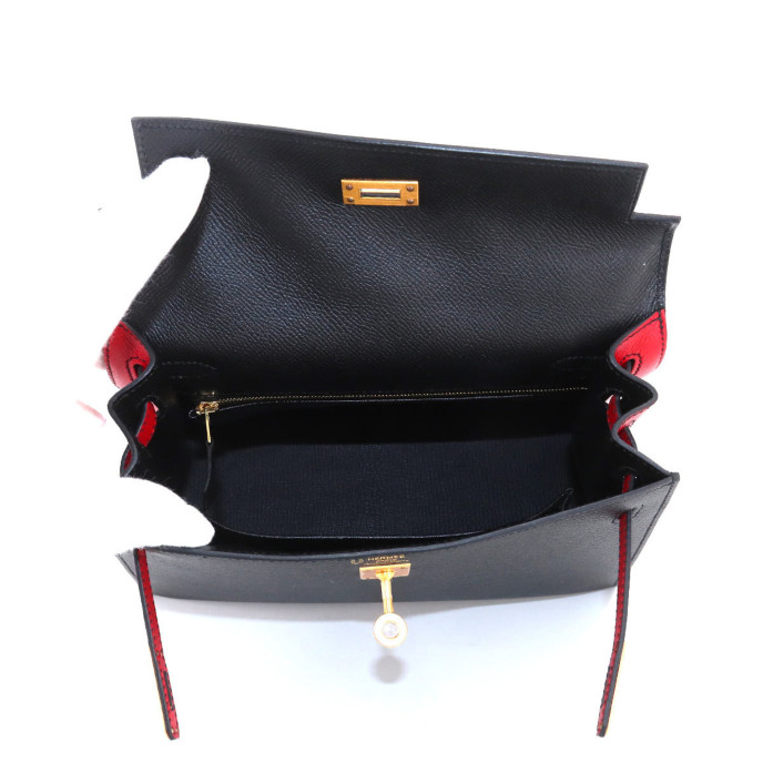 Hermes Kelly 25 Black Bag