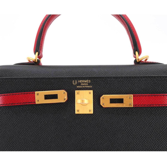 Hermes Kelly 25 Black Bag