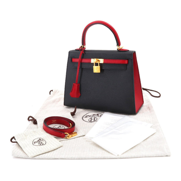 Hermes Kelly 25 Black Bag