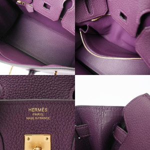 Hermes Birkin 25 Purple Bag