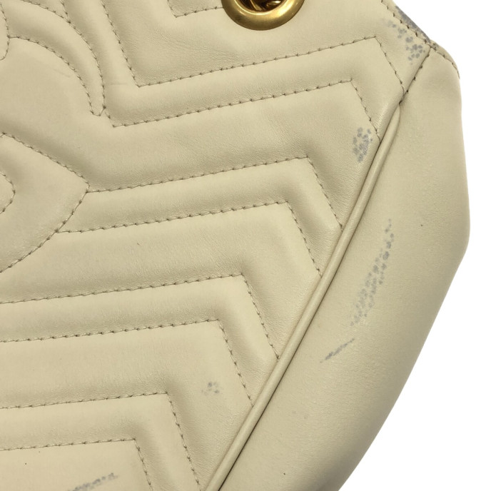 Gucci GG Marmont White Bag