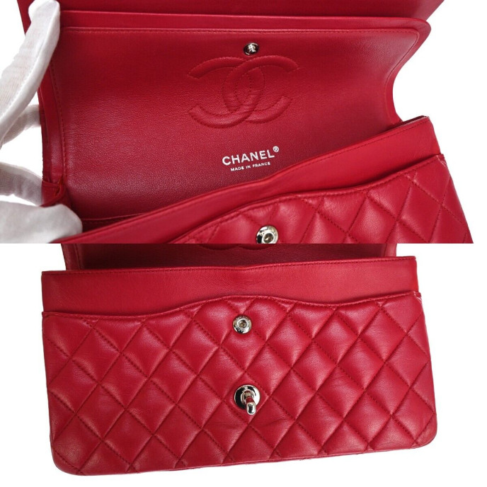 Chanel Double flap Shoulder Red Bag