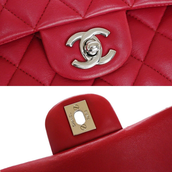 Chanel Double flap Shoulder Red Bag