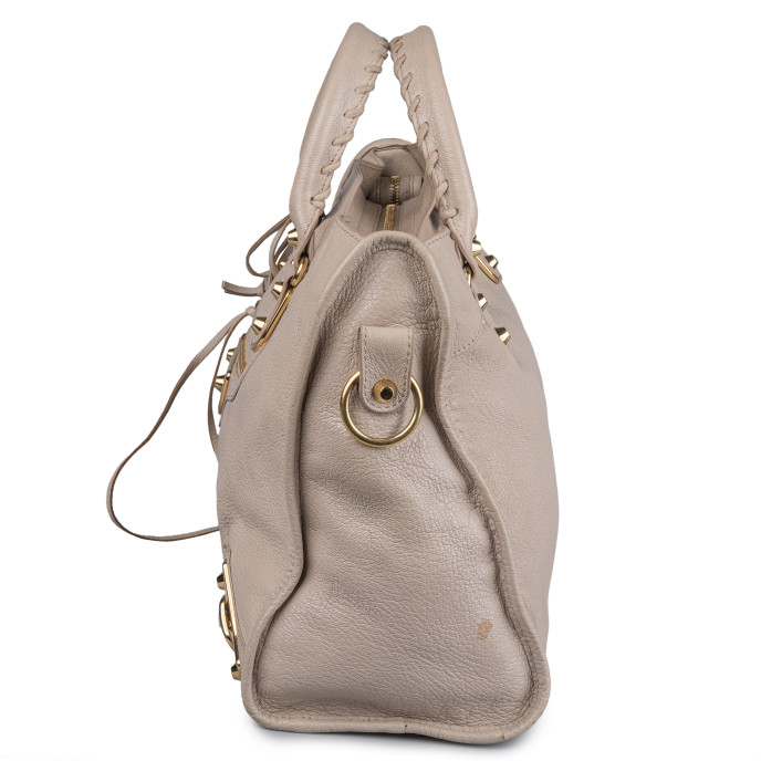 Balenciaga Cream Leather City Bag