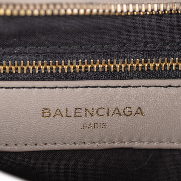 Balenciaga Cream Leather City Bag