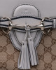 Gucci Cream Leather and GG Canvas Emily Shoulder Bag