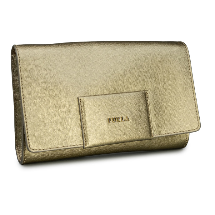 Furla Gold Leather Crossbody Bag