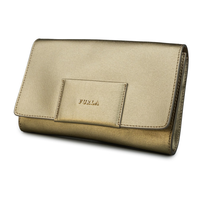 Furla Gold Leather Crossbody Bag