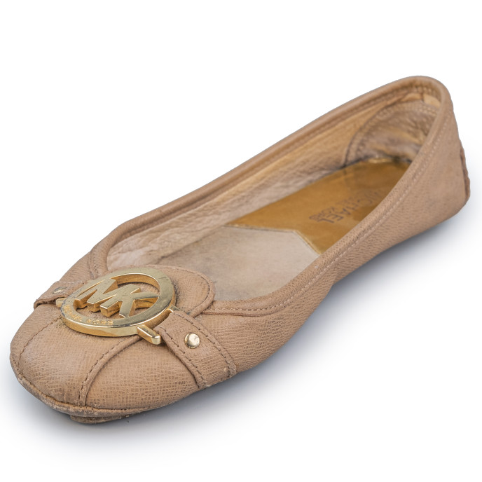 Michael by Michael Kors Beige Leather Ballet Flats Size 39