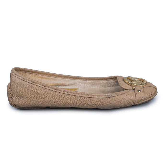 Michael by Michael Kors Beige Leather Ballet Flats Size 39