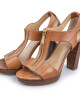 Michael by Michael Kors Tan Leather Zip Detail Sandals Size 6