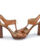 Michael by Michael Kors Tan Leather Zip Detail Sandals Size 6