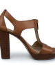 Michael by Michael Kors Tan Leather Zip Detail Sandals Size 6