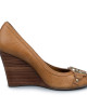 Tory Burch Tan Leather Amanda Wedges Size 39