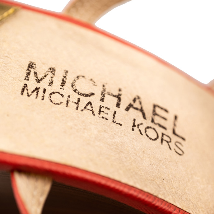 Michael by Michael Kors Red Leather Wedges Size 39