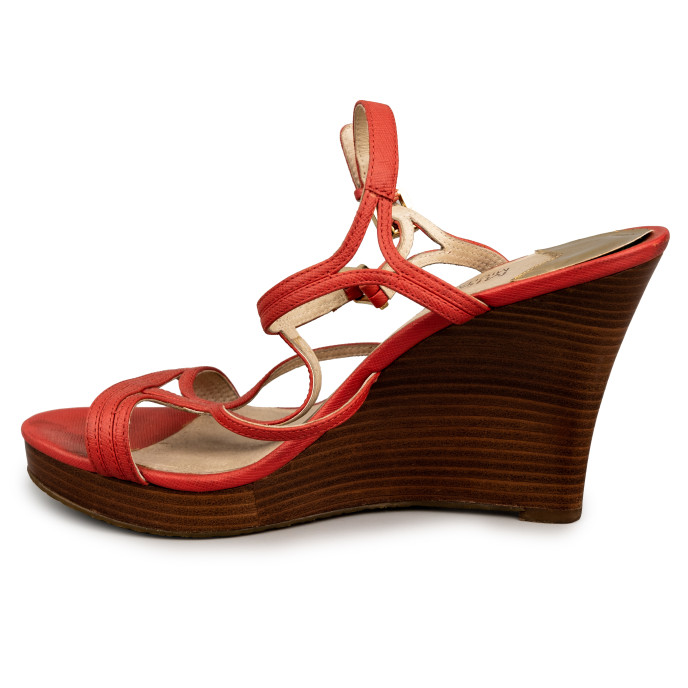 Michael by Michael Kors Red Leather Wedges Size 39