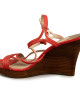 Michael by Michael Kors Red Leather Wedges Size 39