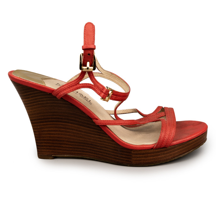 Michael by Michael Kors Red Leather Wedges Size 39