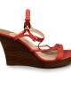 Michael by Michael Kors Red Leather Wedges Size 39