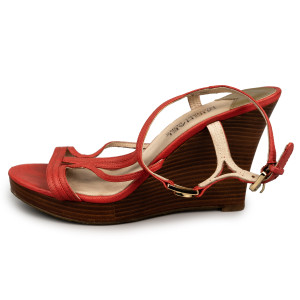Michael by Michael Kors Red Leather Wedges Size 39