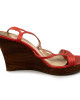 Michael by Michael Kors Red Leather Wedges Size 39