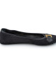 Louis Vuitton Black Woven Suede Oxford Ballet Flats Size 37.5