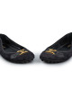 Louis Vuitton Black Woven Suede Oxford Ballet Flats Size 37.5