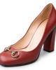 Gucci Maroon Leather Horsebit Pumps Size 36.5