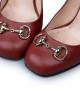 Gucci Maroon Leather Horsebit Pumps Size 36.5