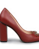 Gucci Maroon Leather Horsebit Pumps Size 36.5