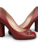 Gucci Maroon Leather Horsebit Pumps Size 36.5