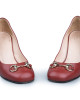 Gucci Maroon Leather Horsebit Pumps Size 36.5