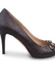 Gucci Brown Guccissima Leather Open Toe Pumps Size 39