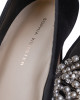 Sophia Webster Black Satin Embellished Pumps Size 38.5