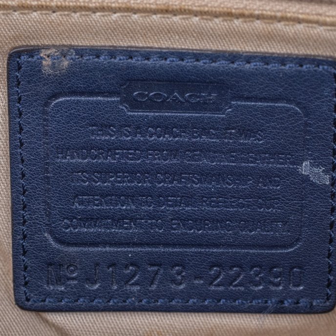 Coach Blue Leather Top Handle Bag