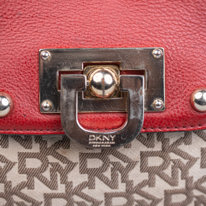 DKNY Signature Canvas and Leather Bag