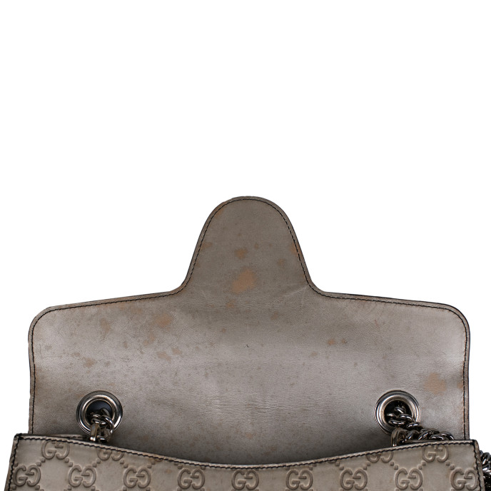 Gucci Bronze Guccissima Leather Emily Shoulder Bag